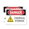 Signmission Chemical Storage Danger Sign, Plastic, 10in W x 7in L, 2PK OS-2PACK-DS-P-710-L-1060 - alternate 1